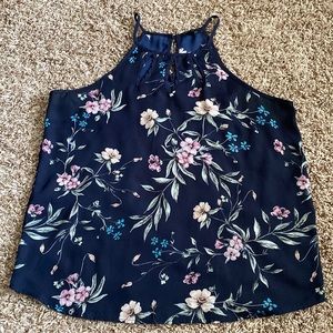 Blue Floral Blouse
